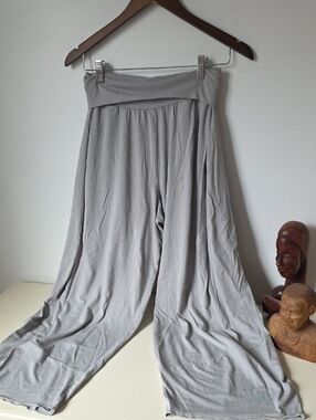 OSKA Wide Leg Women's Palazzo Pants - Light Gray